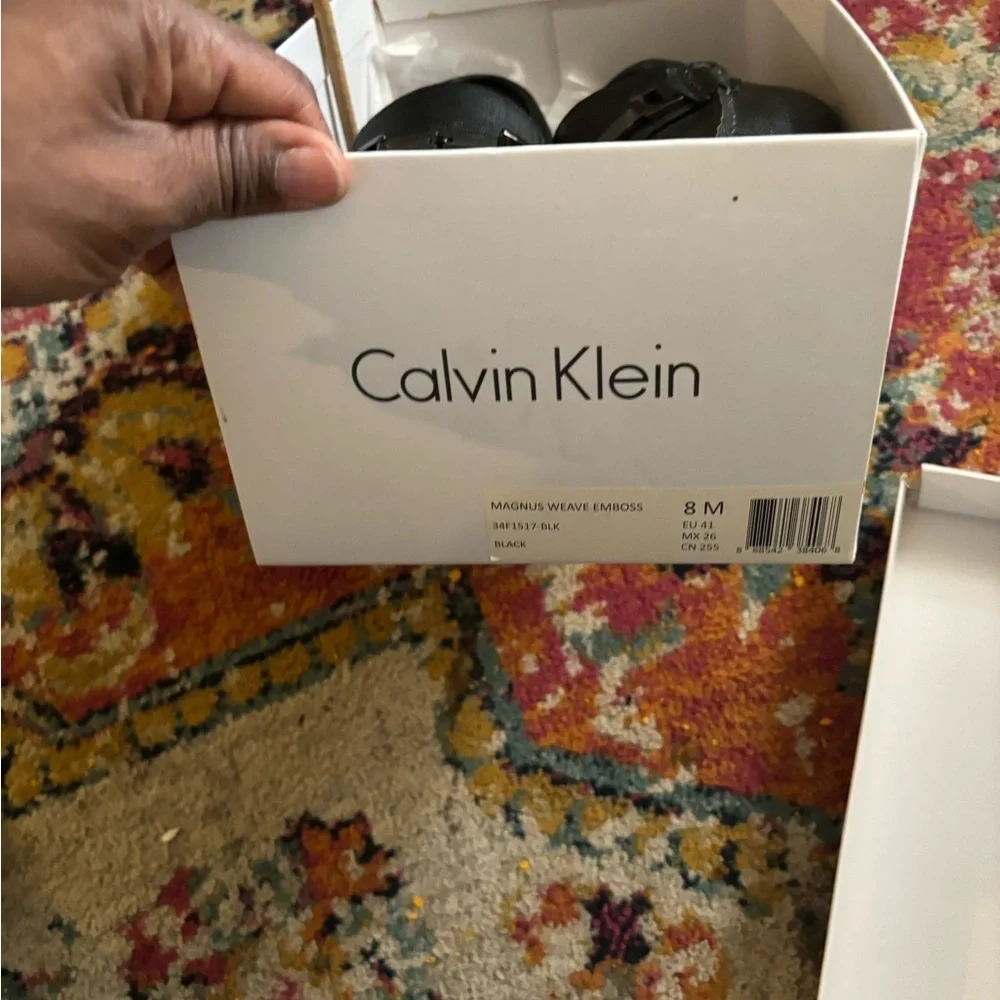 Calvin Klein magnus weave emboss loafers men's 8